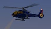 EC130-B4 of Blue Hawaiian Heli using the A800 Trakkabeam searchlight (with red color filter)