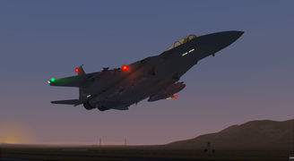 F 15C dawn flypast
