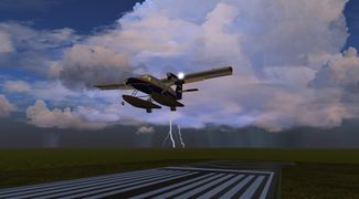 Landing in heavy thunderstorms