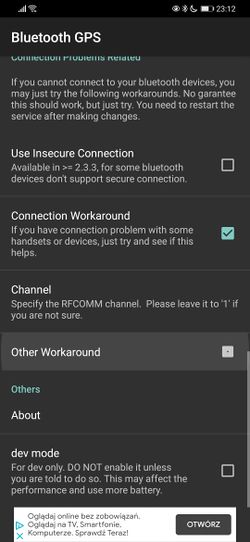 Bluetooth GPS configuration