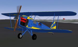 Stampe SV.4 with engine doors opened