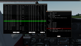 Logbook add-on with main logbook window and secondary with details of single entry, with "dark" theme.