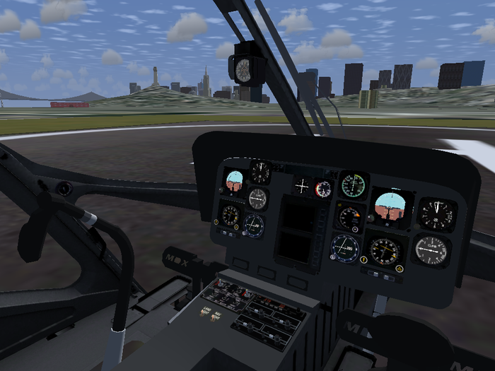 The cockpit of the MD 902.
