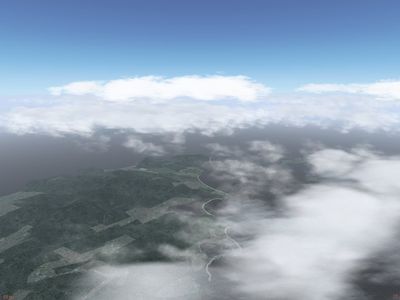 Terrain shading by clouds