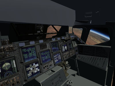 Cockpit of the Space Shuttle as of April 2015