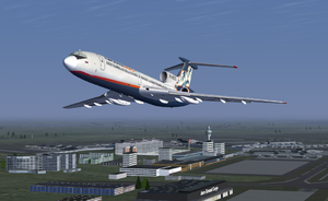 Tupolev 154-B taking off from Schiphol