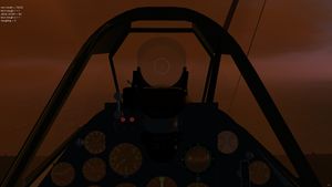 The IAR 80's cockpit as dusk