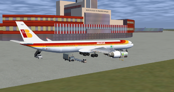 A340-600HGW on the ground