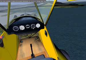 Piper Cub cockpit in version 2.4