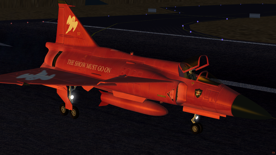 Red ghost livery for the Saab JA-37 Viggen