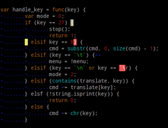 Syntax highlighting in vim