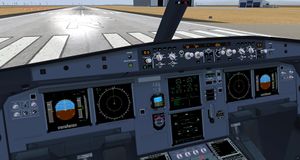 The 3d cockpit of the A320-family