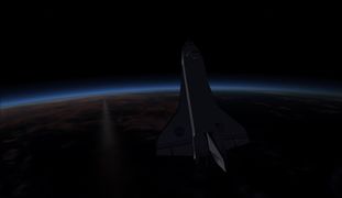 The OV in orbit at Sunset 2