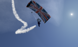 Skydiver model with ram-air Parachute