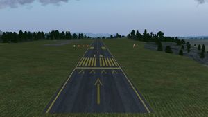 Asphalt runway in Norway