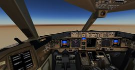 La cabina del Boeing 777-200ER