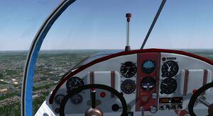 The 3D cockpit of the Ercoupe