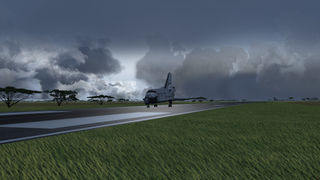 Grass swaying from the local windfield in Banjul (Space Shuttle) by eatdirt in FlightGear.
