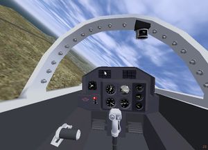 The L-39 Cockpit: sparse but neat.