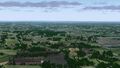 Rolling agricultural lands stretching away to the horizon in southern France in FlightGear 2020.x 02.jpg