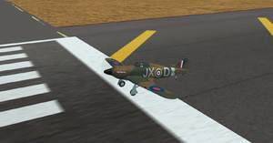 Hurricane on the runway