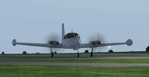 Cessna 310B, static runup