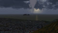 Eruption at main crater on the island of Surtsey in Iceland viewed from the island of Himaey (Flightgear 2020.x) 01.jpg